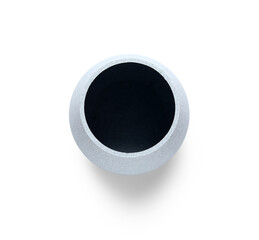 Decorative plaster vase isolated on white background