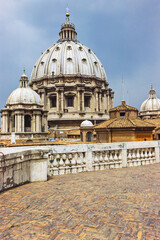 View at Saint Peter's Basilica dome in Rome