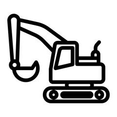 Digger line icon