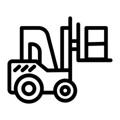 Forkliftforklift line icon