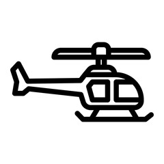 Helicopter line icon
