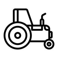 tractor line icon