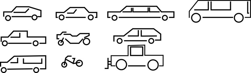 car icon car set van sport car icons travel logo 