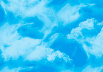 Fototapeta na wymiar Fondo azul con cielo y nubes. 