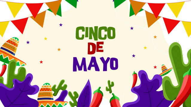 Cinco de mayo federal holiday background celebration mexico. 5 mey special cinco de mayo banner poster template