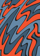 Abstract background with colorful wavy oil painting pattern	