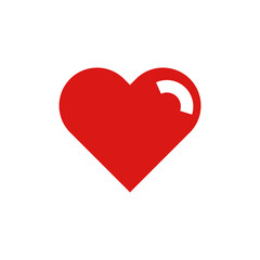 Heart mark icon with flat design. Love and feelings. vector.