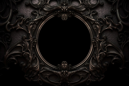 Beautiful gothic ornate frame, beautiful ai generated illustration
