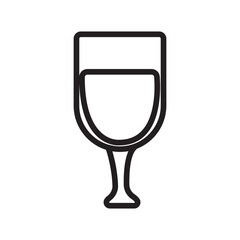 glass of wine icon outline