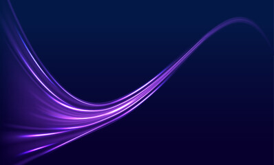 shiny spiral lines effect neon color glowing lines background, high-speed light trails effect. Futuristic dynamic motion technology.