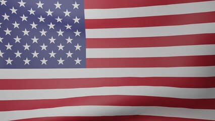 An illustration of the USA flag waving