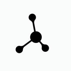 Atom, Molecule Icon - Vector, Sign and Symbol for Design, Presentation, Website or Apps Elements.   