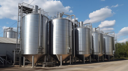 Industrial silos for chemical production by stainless steel with Generative AI Technology