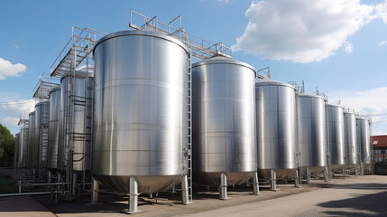 Industrial silos for chemical production by stainless steel with Generative AI Technology