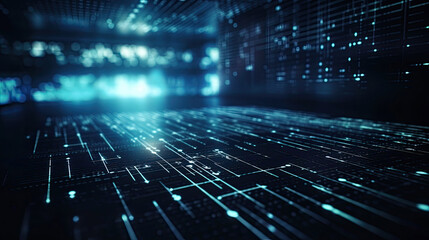 Obraz premium Programming code abstract technology background of software developer with Generative AI Technology