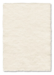 Obraz premium Natural art paper texture. Parchment background isolated on white