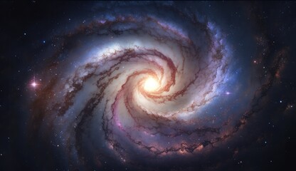 Beautiful nebula nd galaxy space background, made with generative ai