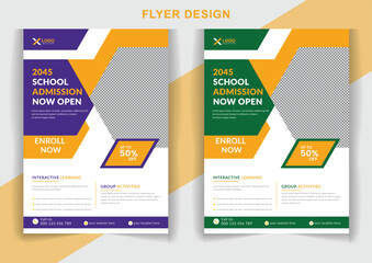 School admission education flyer and poster design template