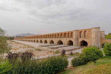Velvet curtains Khaju Bridge View of the Khaju Bridge (Khajoo Bridge), Isfahan, Iran