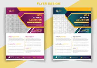 School admission flyer design admission template for flyer design