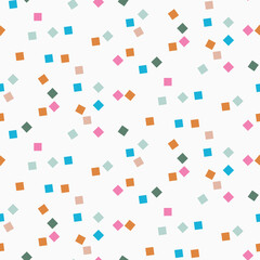 Colorful abstract confetti rectangles seamless pattern background. - 593866327