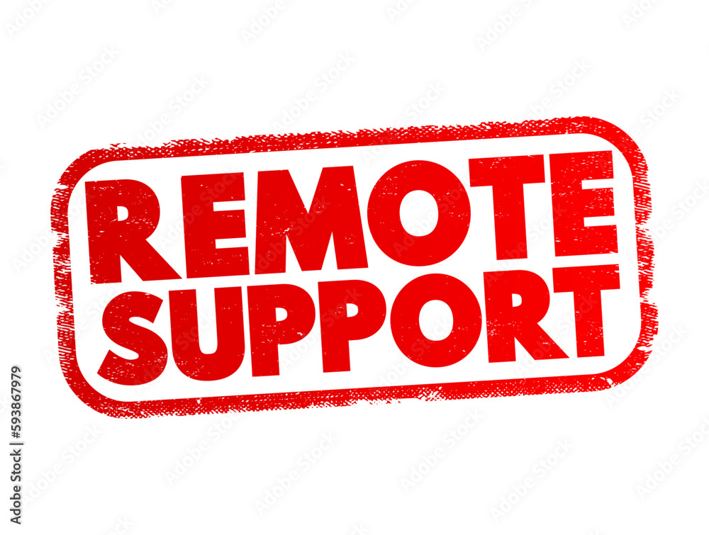 Poster remote support - action of providing technical support once a remote access connection is establishe