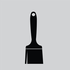 paint brush silhouette flat icon 