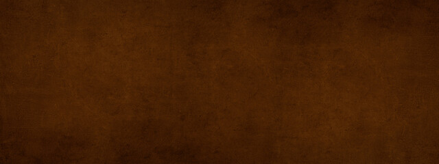 Grunge rusty dark brown orange metal stone background texture banner panorama