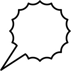 Speech balloons icon, line style vector illustration