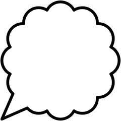 Speech balloons icon, line style vector illustration