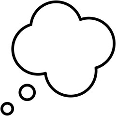 Speech balloons icon, line style vector illustration