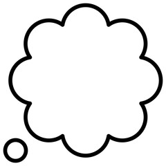 Speech balloons icon, line style vector illustration