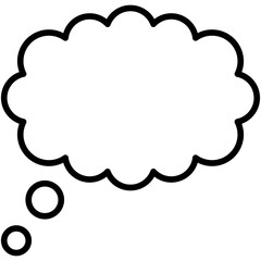 Speech balloons icon, line style vector illustration