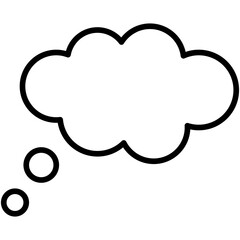 Speech balloons icon, line style vector illustration