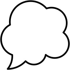 Speech balloons icon, line style vector illustration