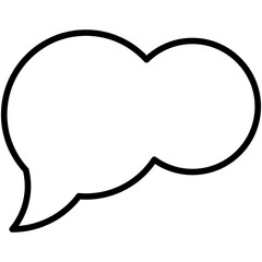 Speech balloons icon, line style vector illustration