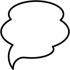 Speech balloons icon, line style vector illustration