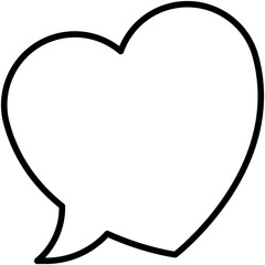 Speech balloons icon, line style vector illustration