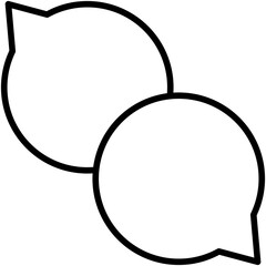 Speech balloons icon, line style vector illustration
