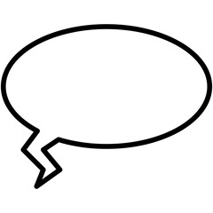 Speech balloons icon, line style vector illustration