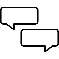 Naklejka premium Speech balloons icon, line style vector illustration