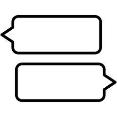 Speech balloons icon, line style vector illustration