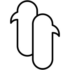 Speech balloons icon, line style vector illustration