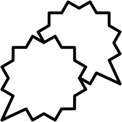 Speech balloons icon, line style vector illustration