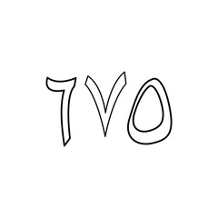 Arabic cardinal number icon vector logo design template