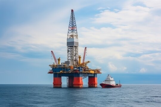 Construction of sea petroleum. Generate Ai