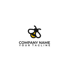 Fototapeta premium Honey Bee logo. Modern and sleek logo designs.