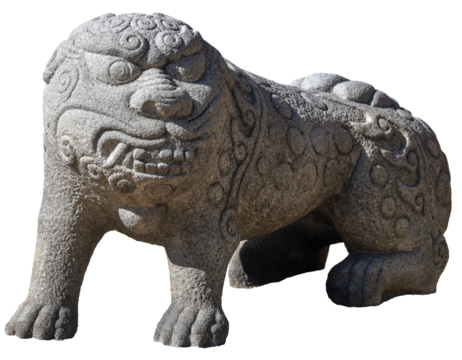 상상의 동물 해태의 석상