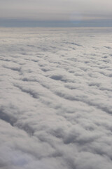 snow on the sky 비행기 내려다 본 구름 떼 뭉게구름 물결