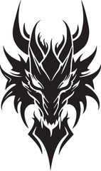 Head dragon vector icon design, logo template.